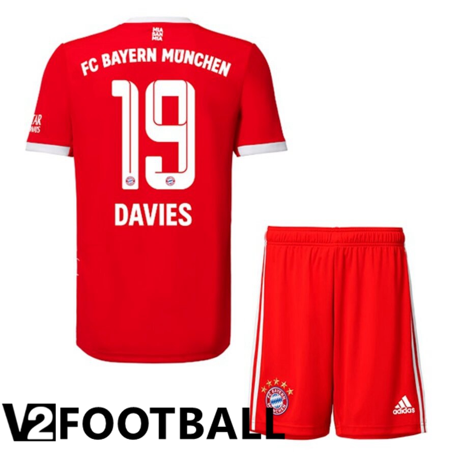 Bayern Munich (DAVIES 19) Kids Home Shirts 2022/2023