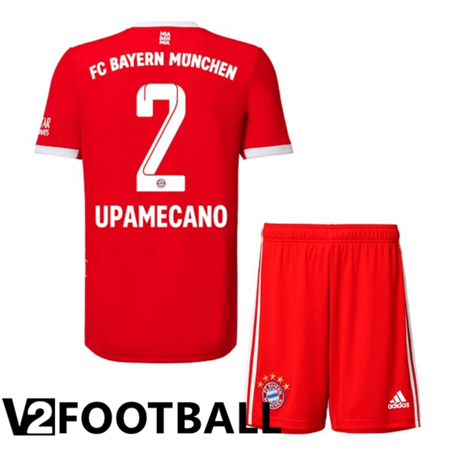 Bayern Munich (UPAMECANO 2) Kids Home Shirts 2022/2023