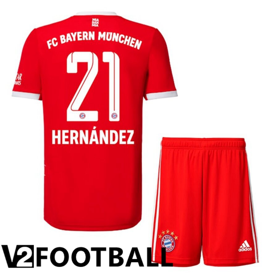 Bayern Munich (HERNÁNDEZ 21) Kids Home Shirts 2022/2023