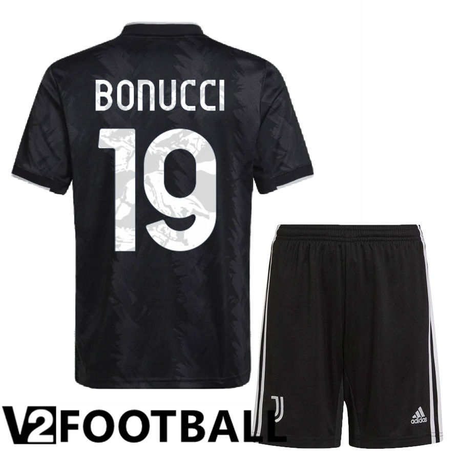 Juventus (Bonucci 19) Kids Away Shirts 2022/2023