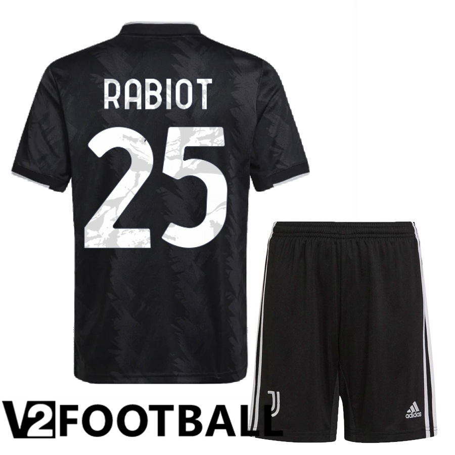 Juventus (Rabiot 25) Kids Away Shirts 2022/2023
