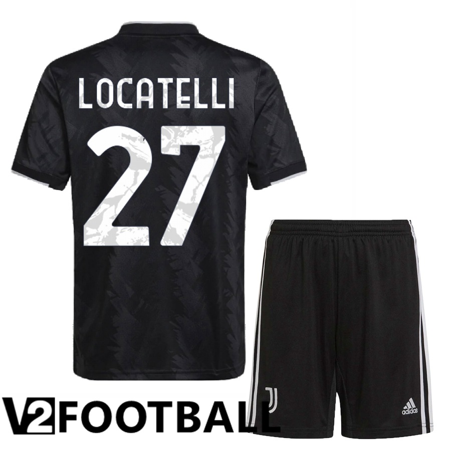 Juventus (Locatelli 27) Kids Away Shirts 2022/2023