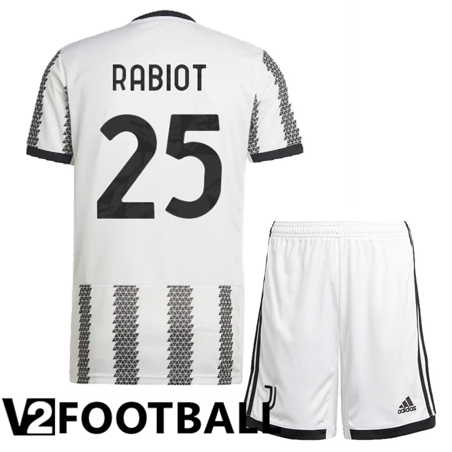 Juventus (Rabiot 25) Kids Home Shirts 2022/2023