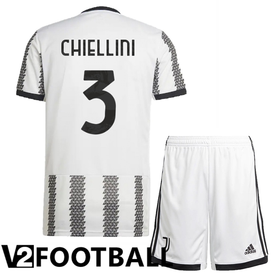 Juventus (Chiellini 3) Kids Home Shirts 2022/2023