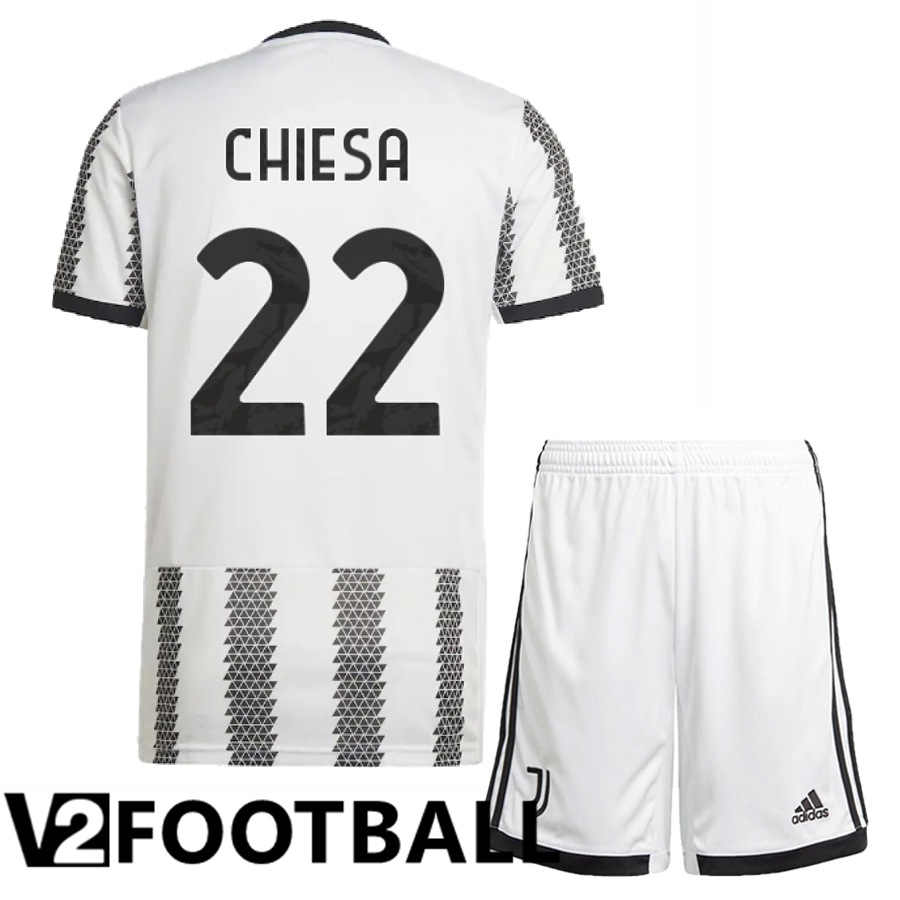 Juventus (Chiesa 22) Kids Home Shirts 2022/2023