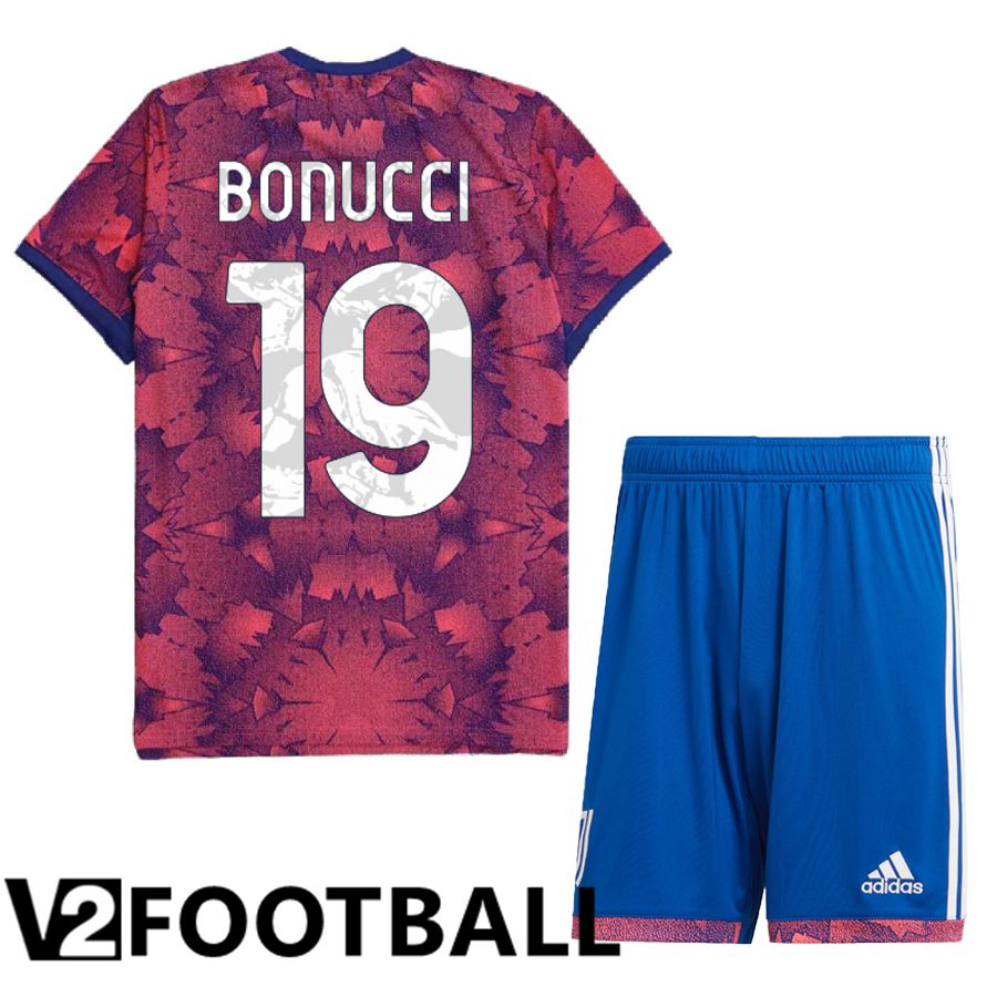 Juventus (Bonucci 19) Kids Third Shirts 2022/2023