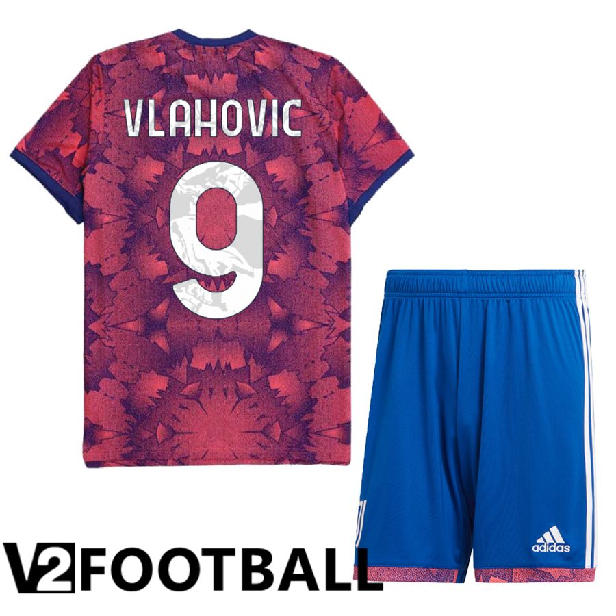 Juventus (Vlahovic 9) Kids Third Shirts 2022/2023