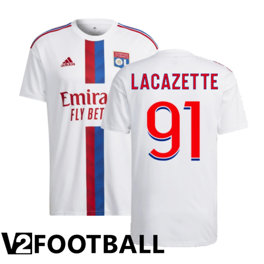 Olympique Lyon (Lacazette 91) Home Shirts 2022/2023