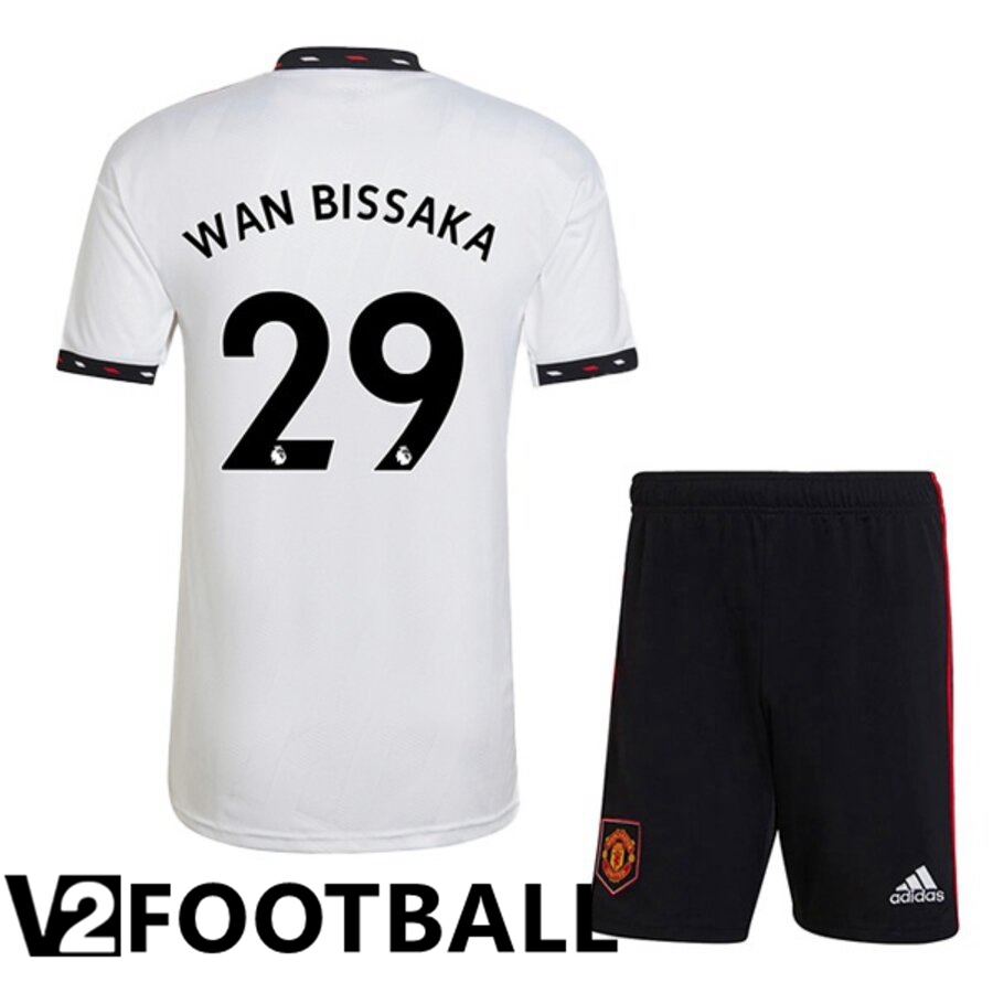 Manchester United (WAN-BISSAKA 29) Kids Away Shirts 2022/2023
