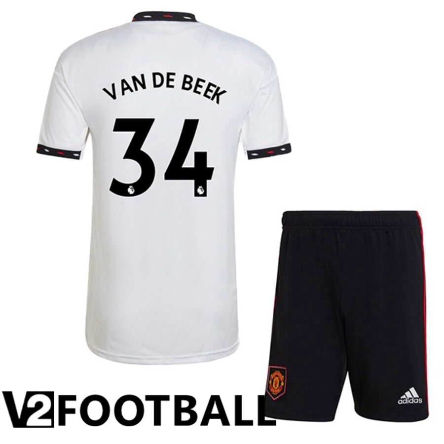 Manchester United (VAN DE BEEK 34) Kids Away Shirts 2022/2023