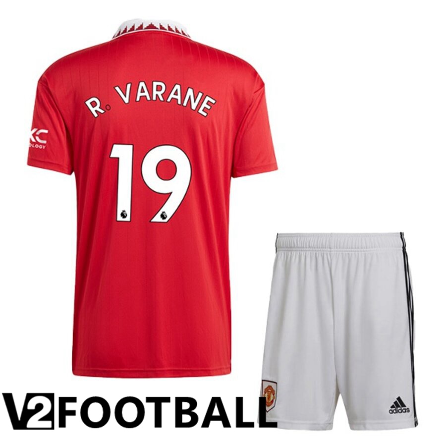 Manchester United (R. VARANE 19) Kids Home Shirts 2022/2023