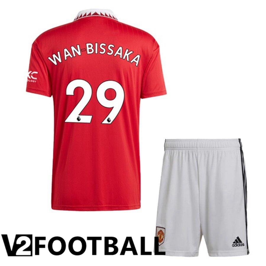 Manchester United (WAN-BISSAKA 29) Kids Home Shirts 2022/2023