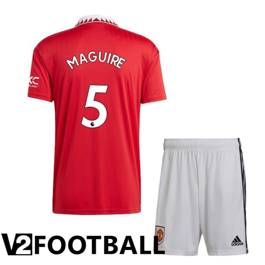 Manchester United (MAGUIRE 5) Kids Home Shirts 2022/2023