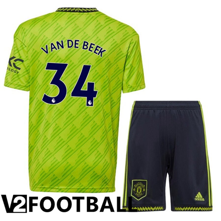 Manchester United (VAN DE BEEK 34) Kids Third Shirts 2022/2023