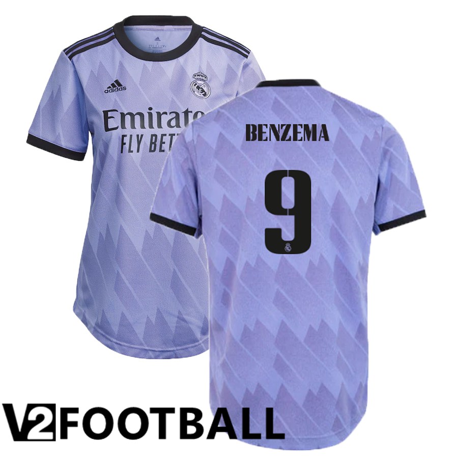 Real Madrid (Benzema 9) Womens Away Shirts 2022/2023