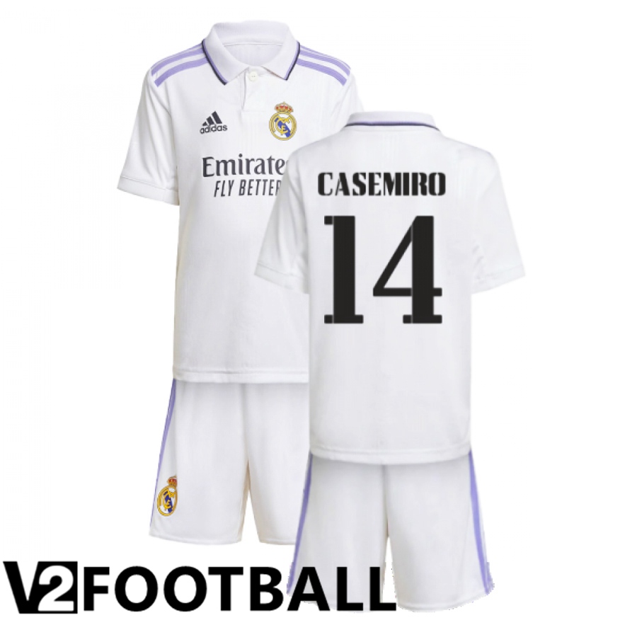 Real Madrid (Casemiro 14) Kids Home Shirts 2022/2023