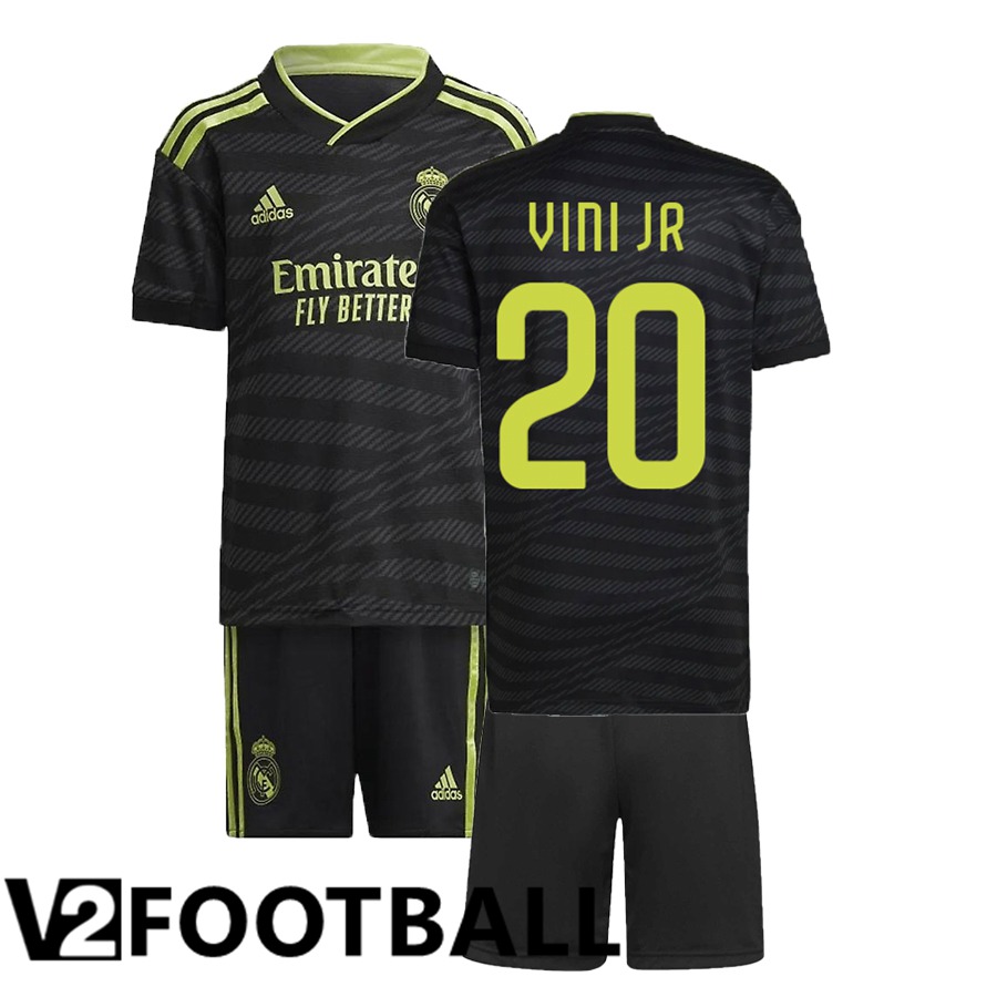 Real Madrid (Vini Jr 20) Kids Third Shirts 2022/2023