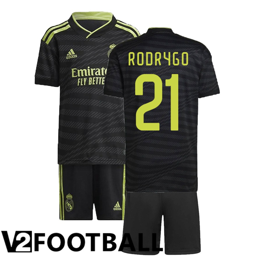 Real Madrid (Rodrygo 21) Kids Third Shirts 2022/2023