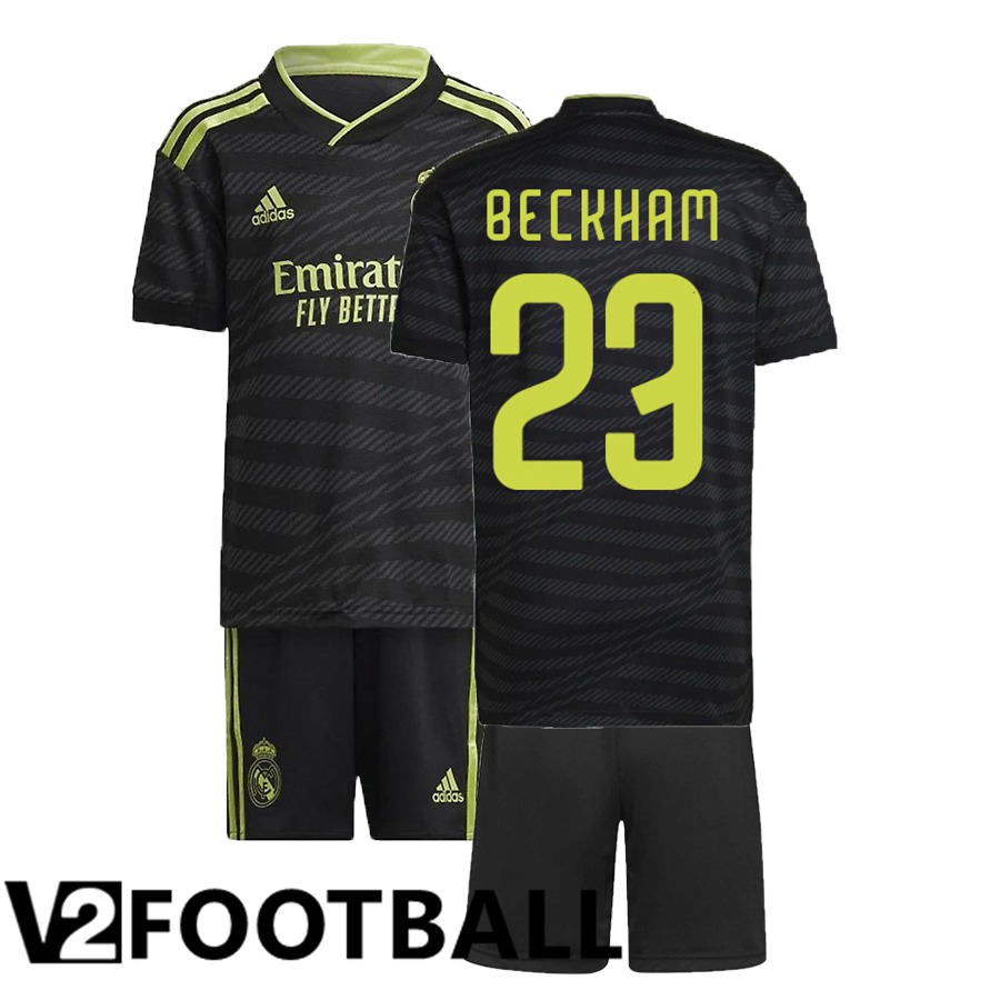 Real Madrid (Beckham 23) Kids Third Shirts 2022/2023
