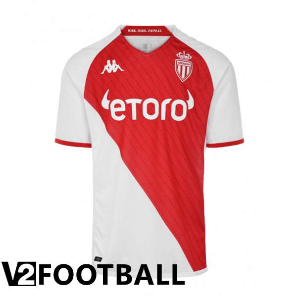 AS Monaco Home Shirts Red White 2022/2023