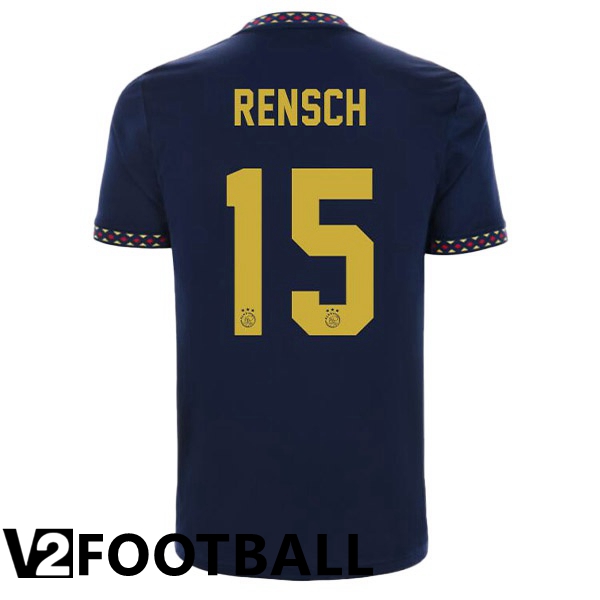 AFC Ajax (Rensch 15) Away Shirts Black 2022/2023