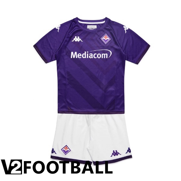 ACF Fiorentina Kids Home Shirts Purple 2022/2023