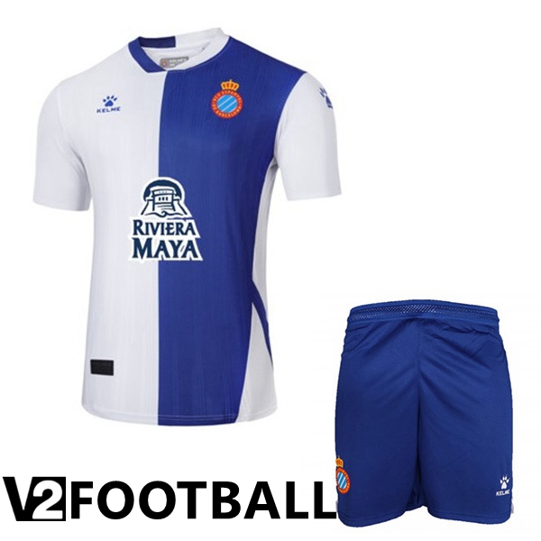 FC RCD Espanyol Kids Third Shirts Blue White 2022 2023