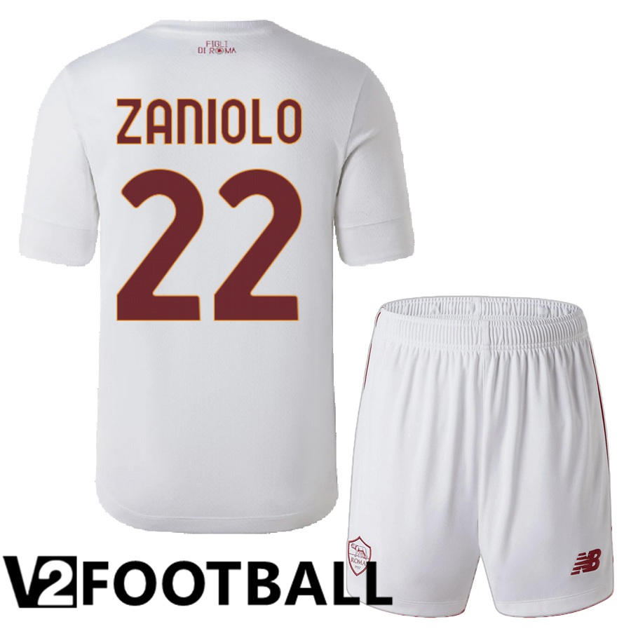 AS Roma (Zaniolo 22) Kids Away Shirts 2022/2023