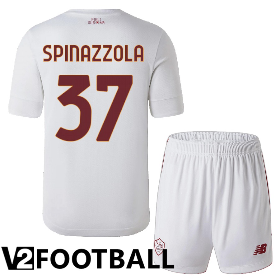 AS Roma (Spinazzola 37) Kids Away Shirts 2022/2023