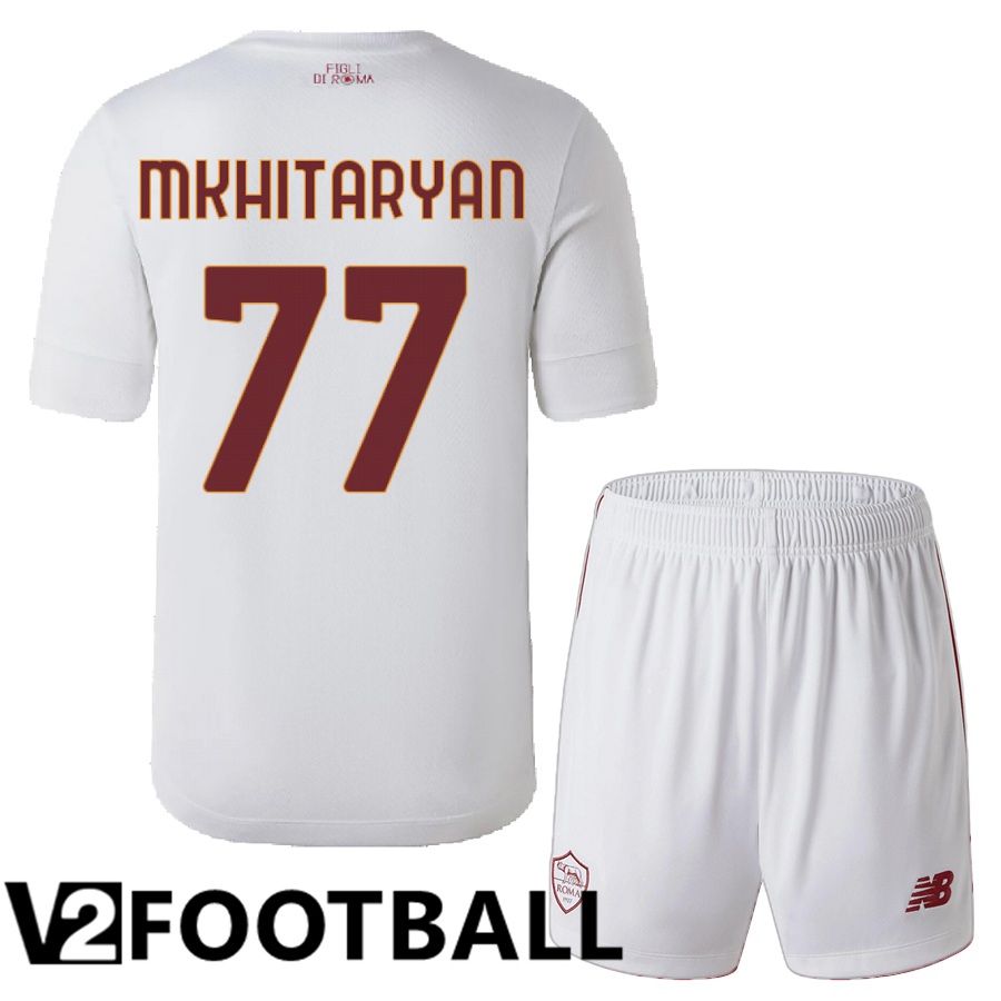AS Roma (Mkhitaryan 77) Kids Away Shirts 2022/2023