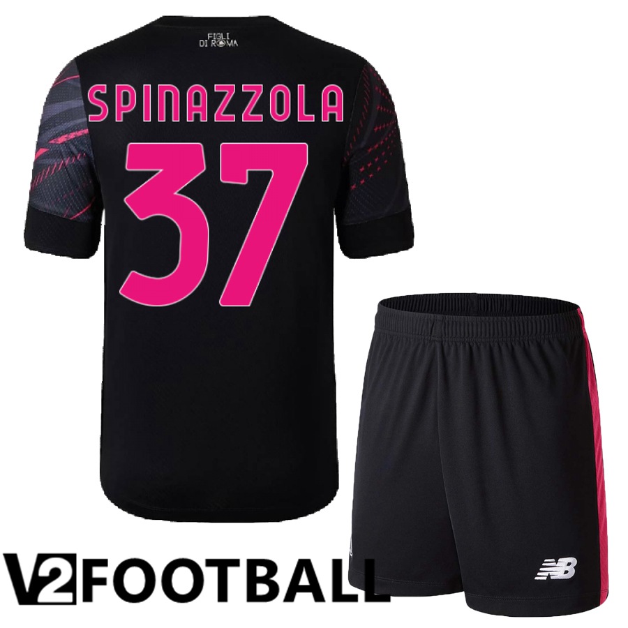 AS Roma (Spinazzola 37) Kids Third Shirts 2022/2023