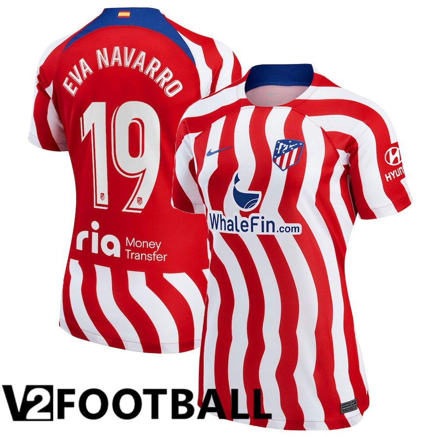 Atletico Madrid (Eva Navarro 19) Womens Home Shirts 2022/2023