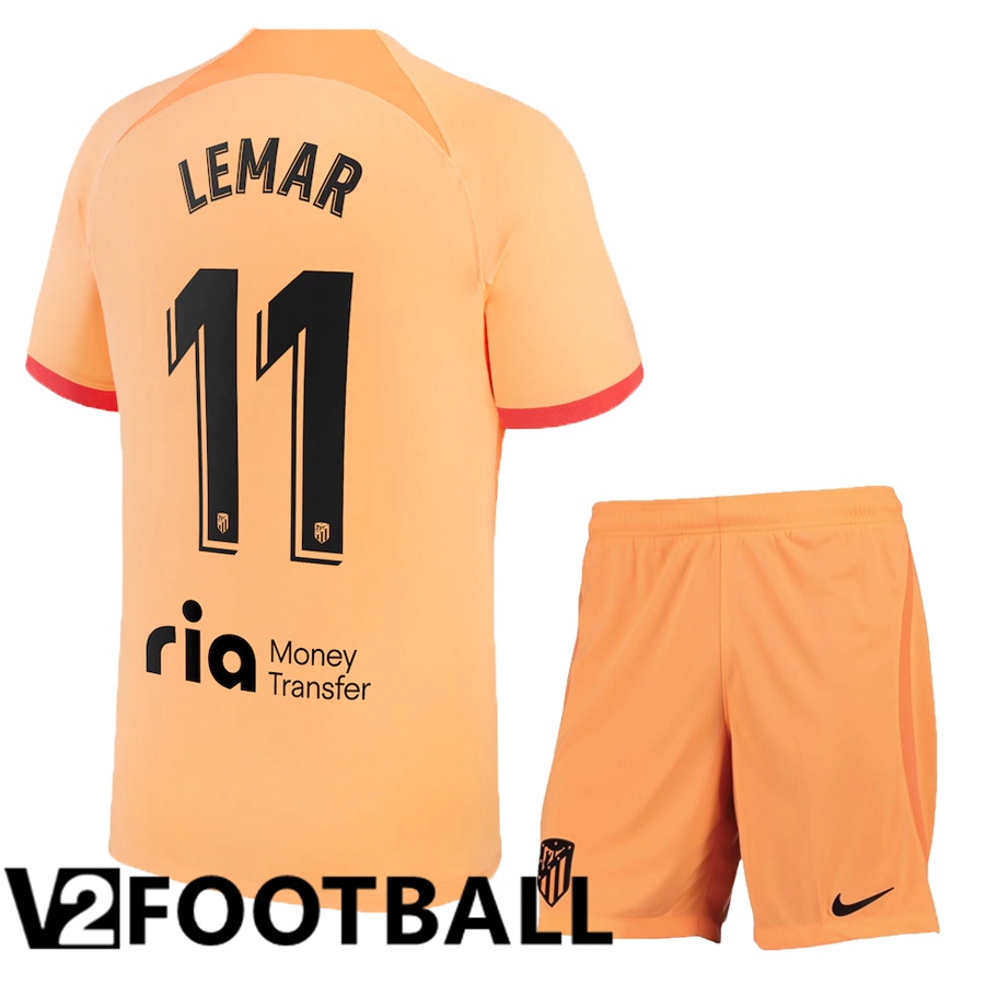 Atletico Madrid (Lemar 11) Kids Third Shirts 2022/2023
