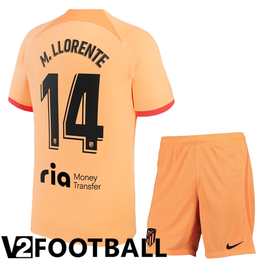 Atletico Madrid (M.Llorente 14) Kids Third Shirts 2022/2023