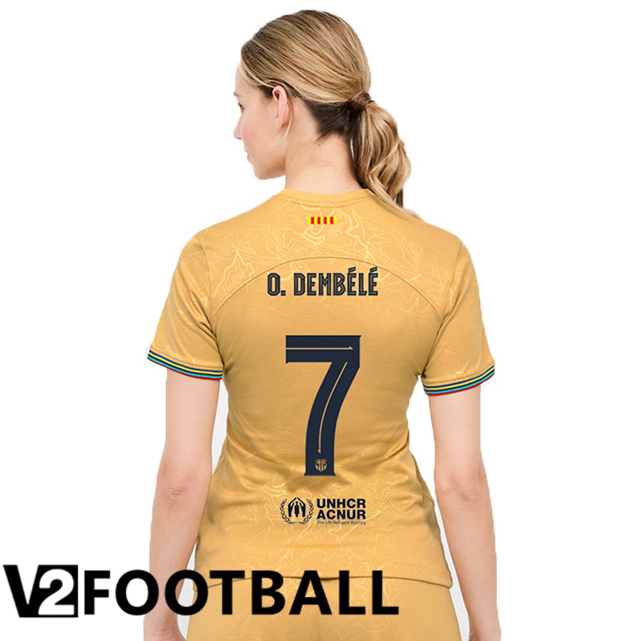 FC Barcelona (O.Dembélé 7) Womens Away Shirts 2022/2023