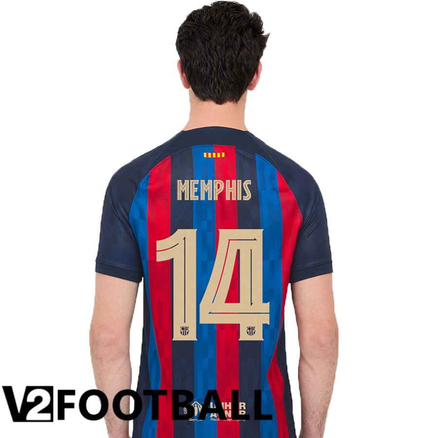 FC Barcelona (Memphis 14) Home Shirts 2022/2023