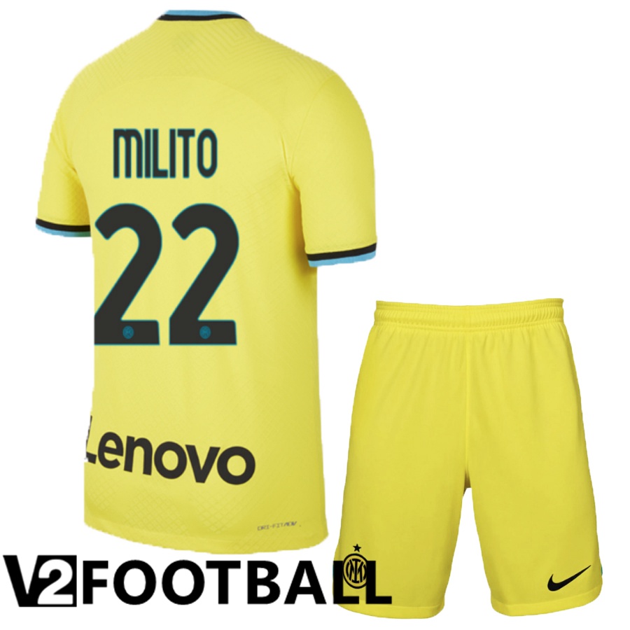 Inter Milan (Milito 22) Kids Third Shirts 2022/2023