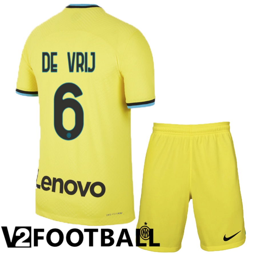 Inter Milan (De Vrij 6) Kids Third Shirts 2022/2023