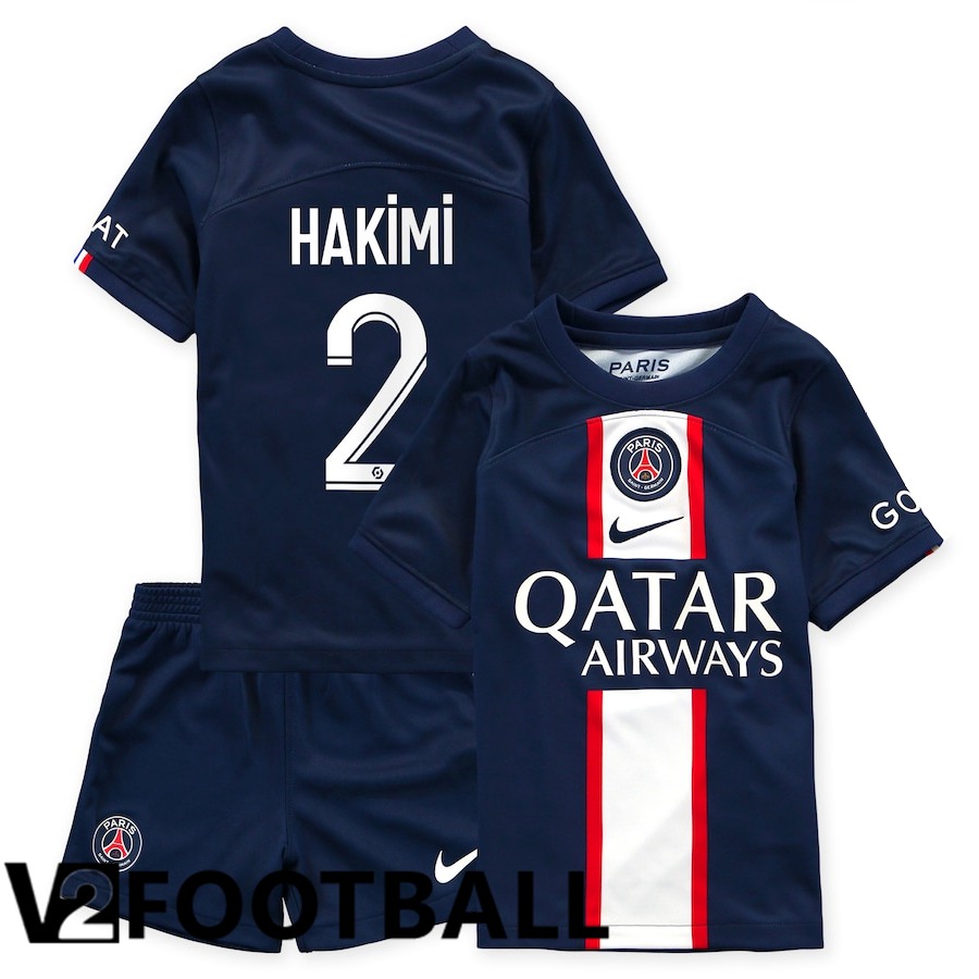 Paris Saint Germain (Hakimi 2) Kids Home Shirts 2022/2023