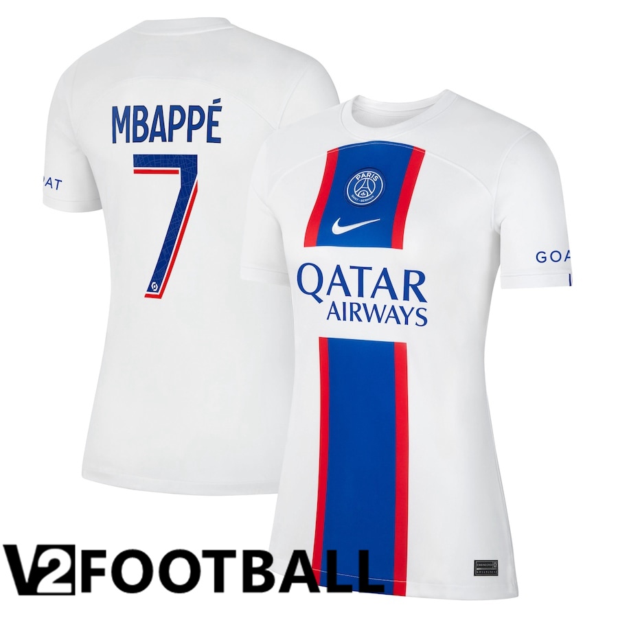 Paris Saint Germain (Mbappé 7) Womens Third Shirts 2022/2023