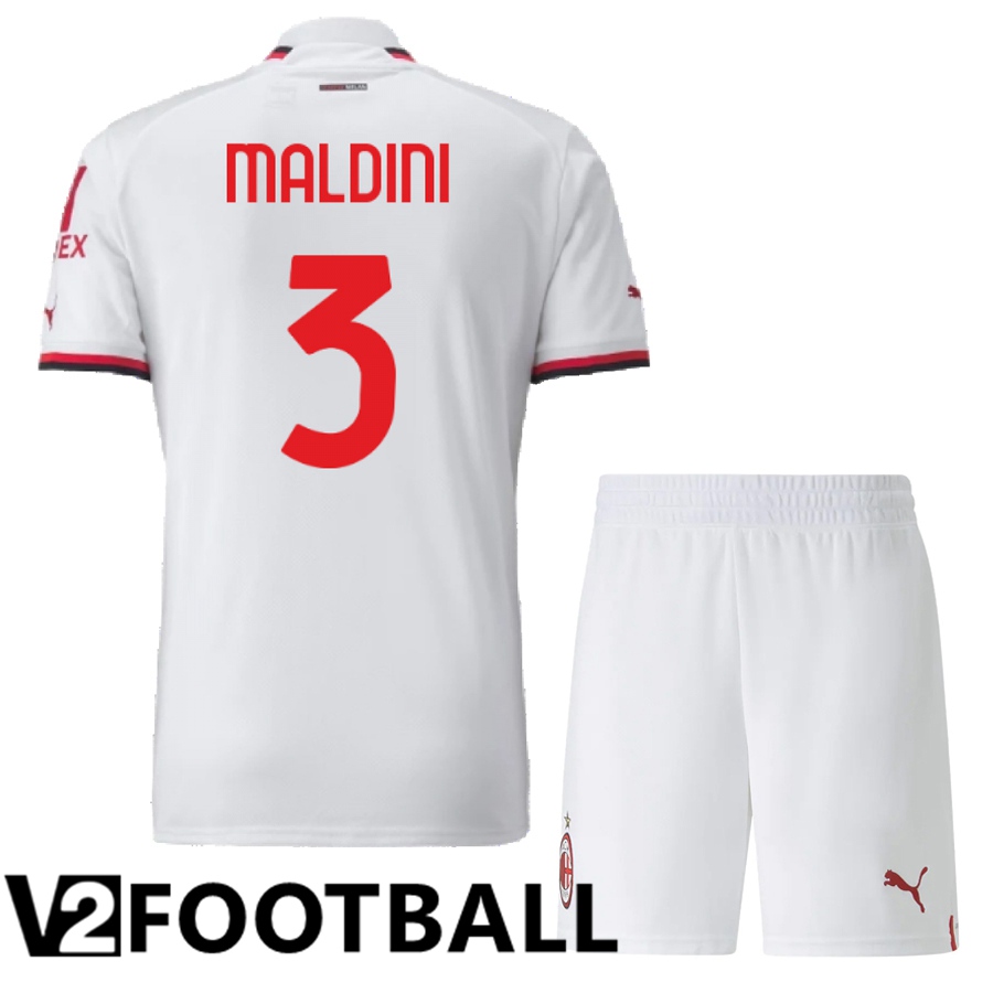 AC Milan (Maldini 3) Kids Away Shirts 2022/2023