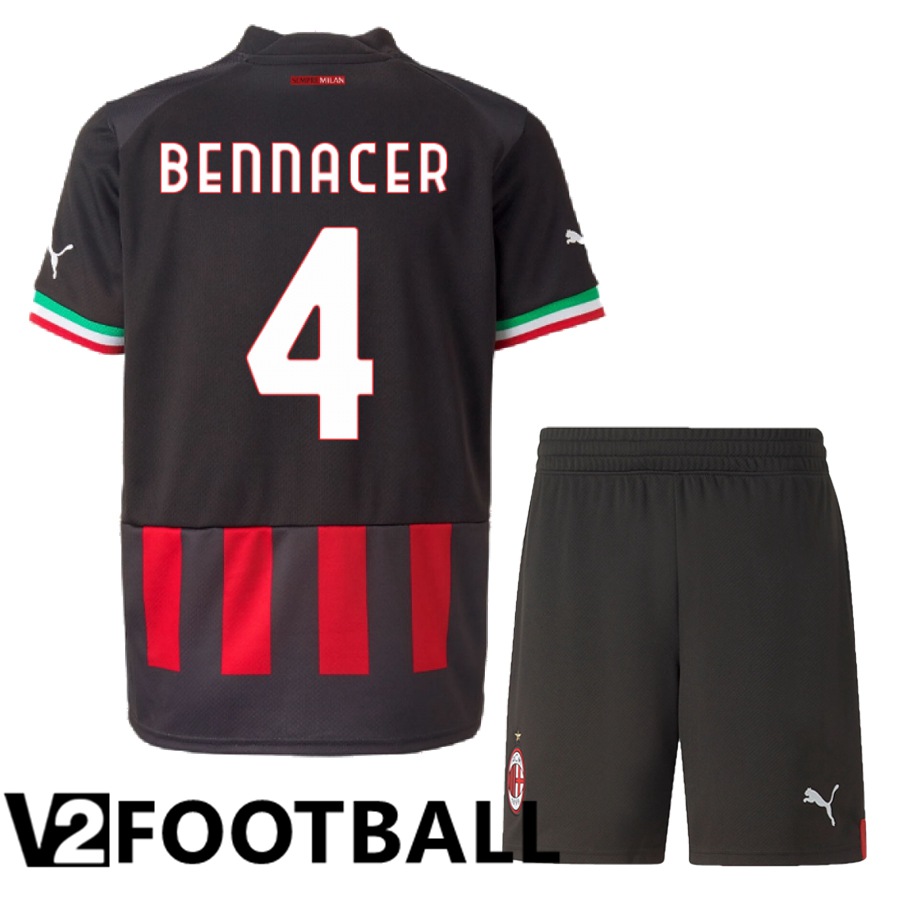 AC Milan (Bennacer 4) Kids Home Shirts 2022/2023