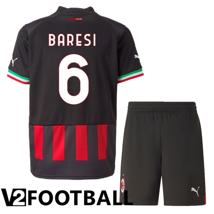 AC Milan (Baresi 6) Kids Home Shirts 2022/2023