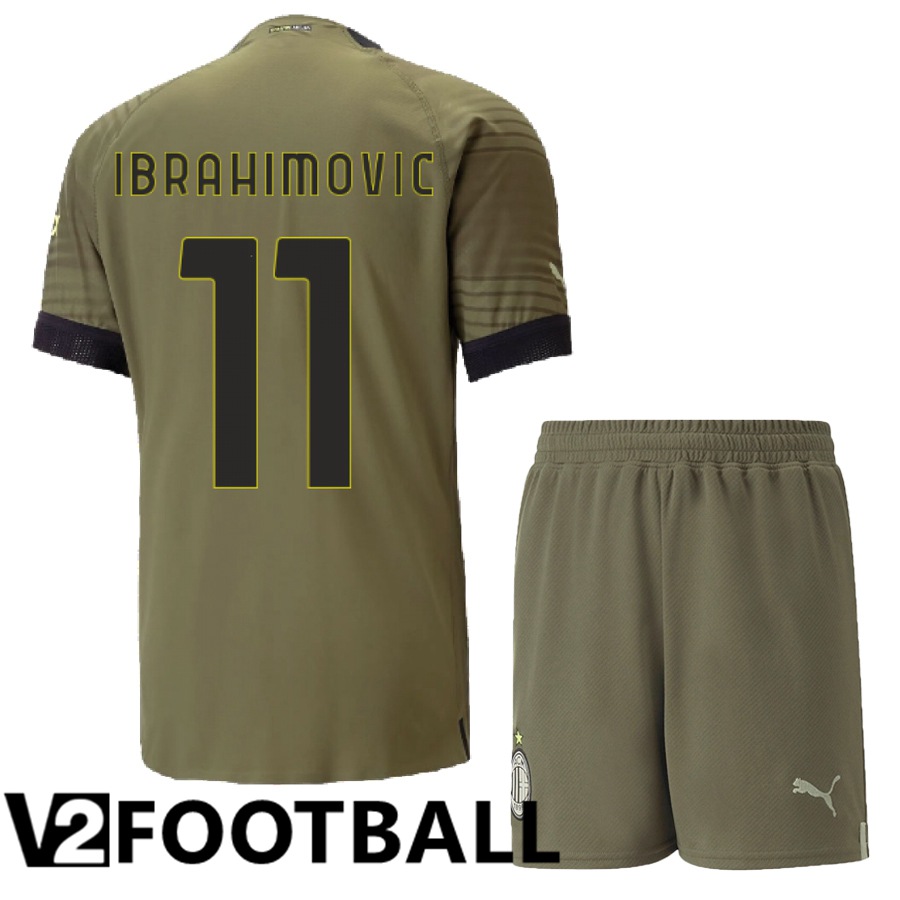 AC Milan (Ibrahimovic 11) Kids Third Shirts 2022/2023