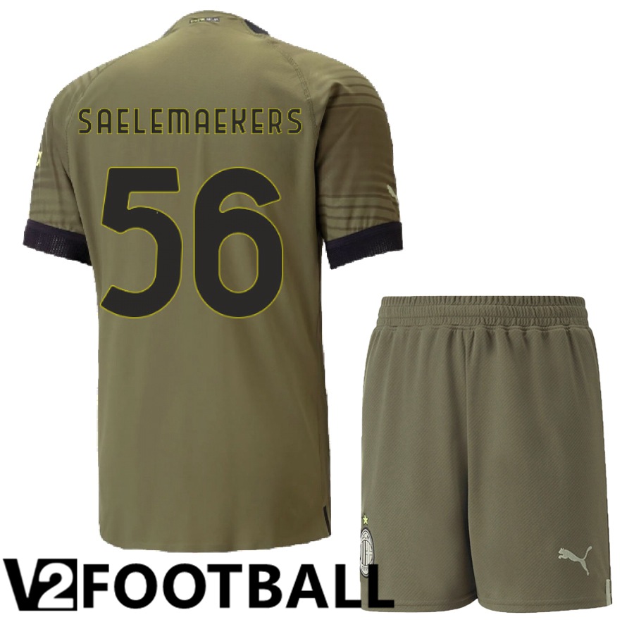 AC Milan (Saelemaekers 56) Kids Third Shirts 2022/2023