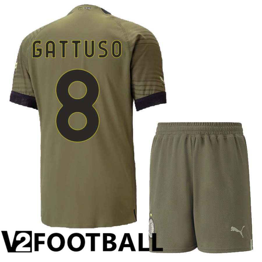 AC Milan (Gattuso 8) Kids Third Shirts 2022/2023