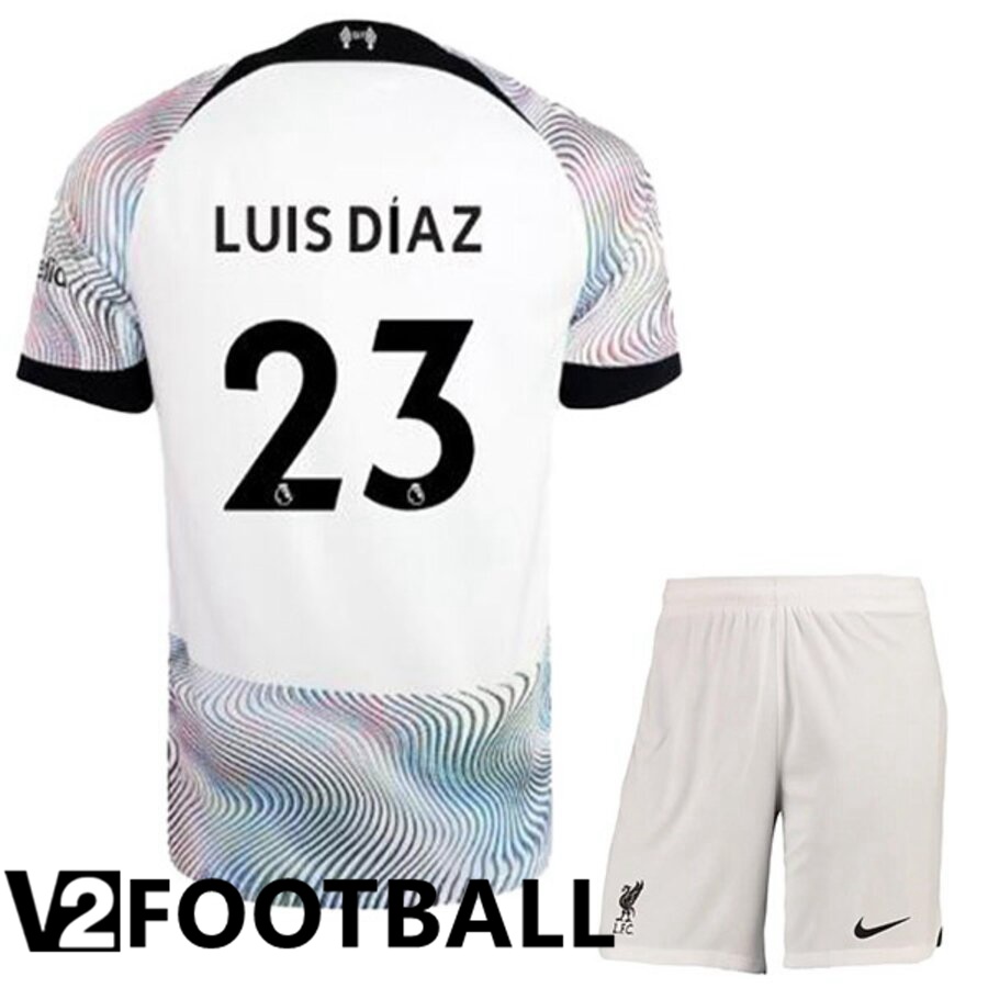 FC Liverpool（LUISDIAZ 23）Kids Away Shirts 2022/2023
