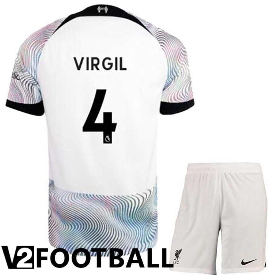 FC Liverpool（VIRGIL 4）Kids Away Shirts 2022/2023