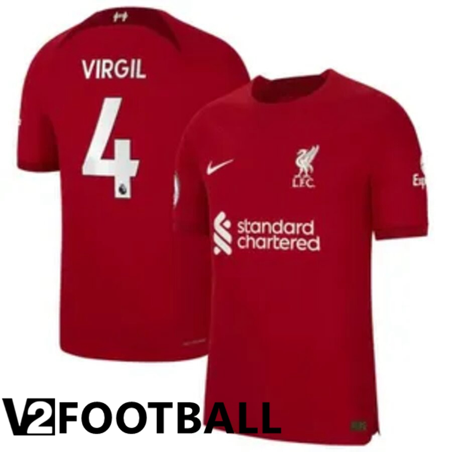 FC Liverpool（VIRGIL 4）Home Shirts 2022/2023