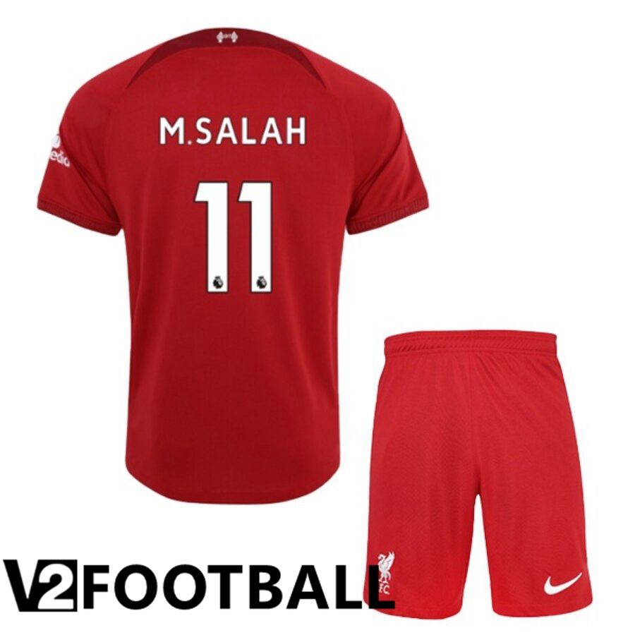 FC Liverpool（M.SALAH 11）Kids Home Shirts 2022/2023